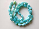 12-14mm Blue Opal Oval Nuggets, 35 Pieces Blue Opal Plain Oval Beads For Jewelry - BOON1