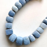 9-12mm Blue Opal Faceted Cube Beads, Faceted Box Beads Blue Opal Cubes For Jewelry 10 Pieces - PAG32