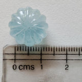 14.5mm Aquamarine Melon Beads, 1 Pc Huge Natural Aquamarine Carved Melon Beads For Jewelry / Necklace - PPH50