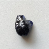 12.5x11.5mm Blue Sapphire Rough Slice, Loose Raw Blue Sapphire Slice Gemstone for Pendant / Jewelry, 1 Pc - PDG368