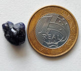 12.5x11.5mm Blue Sapphire Rough Slice, Loose Raw Blue Sapphire Slice Gemstone for Pendant / Jewelry, 1 Pc - PDG368