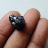 12.5x11.5mm Blue Sapphire Rough Slice, Loose Raw Blue Sapphire Slice Gemstone for Pendant / Jewelry, 1 Pc - PDG368