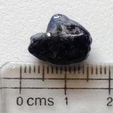 12.5x11.5mm Blue Sapphire Rough Slice, Loose Raw Blue Sapphire Slice Gemstone for Pendant / Jewelry, 1 Pc - PDG368