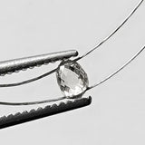 Conflict Free 2.3x3.2mm Clear White Diamond Drop, Clear Briolette Bead, 0.15Ct Faceted Diamond Tear Drop Double Drill For Jewelry - PPKJ200