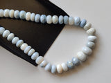 7-8.5mm Blue Opal Faceted Rondelle Beads, Faceted 22 Pieces Blue Opal Beads For Jewelry - PAG34