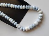 7-8.5mm Blue Opal Faceted Rondelle Beads, Faceted 22 Pieces Blue Opal Beads For Jewelry - PAG34