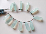 22-25mm Aqua Chalcedony Faceted Drop, Blue Chalcedony Briolette Tear Drop Beads, 4 pieces in a Strand - PAG38