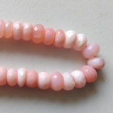 8mm Pink Opal Shaded Faceted Rondelle Beads, 7 Inch Faceted Pink Opal Beads For Jewelry - PAG36