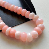8mm Pink Opal Shaded Faceted Rondelle Beads, 7 Inch Faceted Pink Opal Beads For Jewelry - PAG36