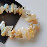 14-15mm Ethiopian Welo Opal Rough Beads, Natural Ethiopian Nuggets Loose Fire Opal For Jewelry Statement Necklace, 34 Pcs - PSG394