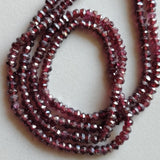 3.5mm Mystic Garnet Faceted Rondelles, 13 Inch Strand Mystic Garnet Rondelle for Jewelry - PAG39