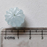 15.8mm 1 Pc Huge Aquamarine Carved Melon Beads, Natural Aquamarine For Jewelry / Necklace - PPH51