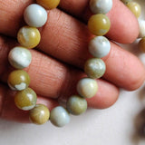 7mm Green Opal Plain Round Beads, 7 Inch Blue Opal Ball Beads Gemstone For Jewelry / Necklace - PSG392
