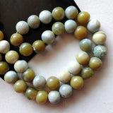 7mm Green Opal Plain Round Beads, 7 Inch Blue Opal Ball Beads Gemstone For Jewelry / Necklace - PSG392