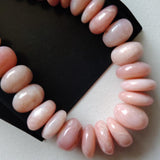 12mm Pink Opal Shaded Faceted Rondelle Beads, 15 Pieces Faceted Pink Opal Beads For Jewelry - PSG393