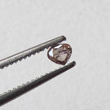 3x2.7mm Pink Heart Diamond, 0.07 Cts Rare Sparkling Pink Champagne Heart Cut Faceted Loose Diamond for Ring - PPKJ203