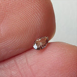 4x2.5mm Pink Champagne Pear Cut Diamond, Rare Sparkling Clear Pink Pear Shaped Faceted Loose Diamond for Jewelry - PPKJ202