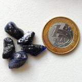 14-17mm Blue Rough Raw Sapphire Crystal, 5 Pcs Loose Blue Sapphire Sticks for Jewelry - PDG370