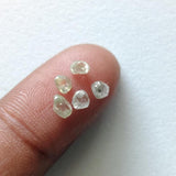 Beautiful Clear Diamond Rough, 3.2-4mm Clear White Loose Diamond Crystal for Jewelry - PDD955