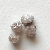 4 Pcs, 4.5-5mm Natural Raw Rough Pink Diamond, Raw Uncut Pink Loose Diamond For Ring / Earring, Easy To Set - PDD957