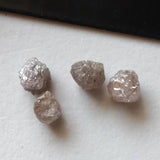 4 Pcs, 4.5-5mm Natural Raw Rough Pink Diamond, Raw Uncut Pink Loose Diamond For Ring / Earring, Easy To Set - PDD957