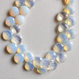 12mm Fire Opal Faceted Heart Beads, Opalite Beads Faceted Heart Briolettes For Jewelry (2IN To 4IN) - PDG369