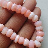 8mm Pink Opal Shaded Faceted Rondelle Beads, 7 Inch Faceted Pink Opal Beads For Jewelry - PAG36