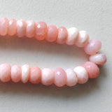 8mm Pink Opal Shaded Faceted Rondelle Beads, 7 Inch Faceted Pink Opal Beads For Jewelry - PAG36