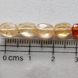 6-8mm Hessonite Garnet Faceted Chewing Gum Beads, Natural Garnet Rectangle, Hessonite For Jewelry, 13 Pcs - PAG40