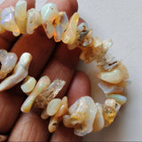 14-15mm Ethiopian Welo Opal Rough Beads, Natural Ethiopian Nuggets Loose Fire Opal For Jewelry Statement Necklace, 34 Pcs - PSG394