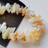 14-15mm Ethiopian Welo Opal Rough Beads, Natural Ethiopian Nuggets Loose Fire Opal For Jewelry Statement Necklace, 34 Pcs - PSG394