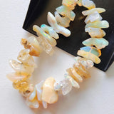 14-15mm Ethiopian Welo Opal Rough Beads, Natural Ethiopian Nuggets Loose Fire Opal For Jewelry Statement Necklace, 34 Pcs - PSG394