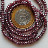 3.5mm Mystic Garnet Faceted Rondelles, 13 Inch Strand Mystic Garnet Rondelle for Jewelry - PAG39