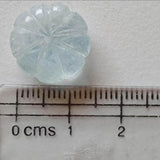 15.1mm 1 Pc Huge Aquamarine Carved Melon Beads, Natural Aquamarine For Jewelry / Necklace - PPH52