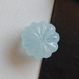 15.8mm 1 Pc Huge Aquamarine Carved Melon Beads, Natural Aquamarine For Jewelry / Necklace - PPH51