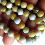7mm Green Opal Plain Round Beads, 7 Inch Blue Opal Ball Beads Gemstone For Jewelry / Necklace - PSG392