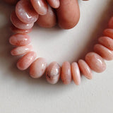 12mm Pink Opal Shaded Faceted Rondelle Beads, 15 Pieces Faceted Pink Opal Beads For Jewelry - PSG393