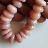 12mm Pink Opal Shaded Faceted Rondelle Beads, 15 Pieces Faceted Pink Opal Beads For Jewelry - PSG393