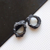 8-8.5mm Raw Black Diamond Bead, Huge Hole Bead Uncut Loose Rough Black Drilled Diamond for Pendant / Necklace - PPKJ206