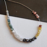 2-2.5mm, 2 Inches Multicolor Raw Diamond Cubes, Conflict Free Rough Multi Cube Diamond Beads For Jewelry - PPKJ207