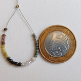 2-2.5mm, 2 Inches Multicolor Raw Diamond Cubes, Conflict Free Rough Multi Cube Diamond Beads For Jewelry - PPKJ207