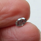 Salt And Pepper Diamond, CONFLICT FREE 6x4mm, 0.43 Ct Oval Shaped Brilliant Cut Faceted Clear Black Diamond For Jewelry - PDD972