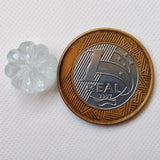 13.5mm Aquamarine Melon Beads, 1 Pc Huge Natural Aquamarine Carved Melon Beads For Jewelry / Necklace - PPH54