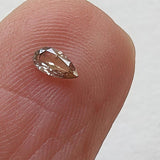 4.4x2.3mm Clear Pink Pear Diamond, Loose Faceted Rose Cut Double Cut Pear Shaped Diamond for Ring - PPKJ211