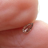 4.4x2.3mm Clear Pink Pear Diamond, Loose Faceted Rose Cut Double Cut Pear Shaped Diamond for Ring - PPKJ211
