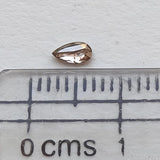 4.4x2.3mm Clear Pink Pear Diamond, Loose Faceted Rose Cut Double Cut Pear Shaped Diamond for Ring - PPKJ211