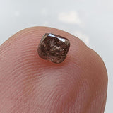 2.8x3.1mm Champagne Pink Cushion Cut Diamond, 0.20 Cts Loose Square Cushion Rose Cut Diamond For Ring - PPKJ212