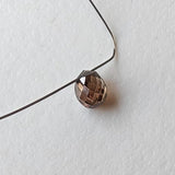 3.3x2.6mm Cognac Diamond Briolette Bead, 0.19Ct Natural Cognac Faceted Tear Drop Bead Diamond Drop For Jewelry - PDD964