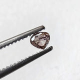 3x2.7mm Pink Heart Diamond, 0.07 Cts Rare Sparkling Pink Champagne Heart Cut Faceted Loose Diamond for Ring - PPKJ203