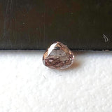 3x2.7mm Pink Heart Diamond, 0.07 Cts Rare Sparkling Pink Champagne Heart Cut Faceted Loose Diamond for Ring - PPKJ203